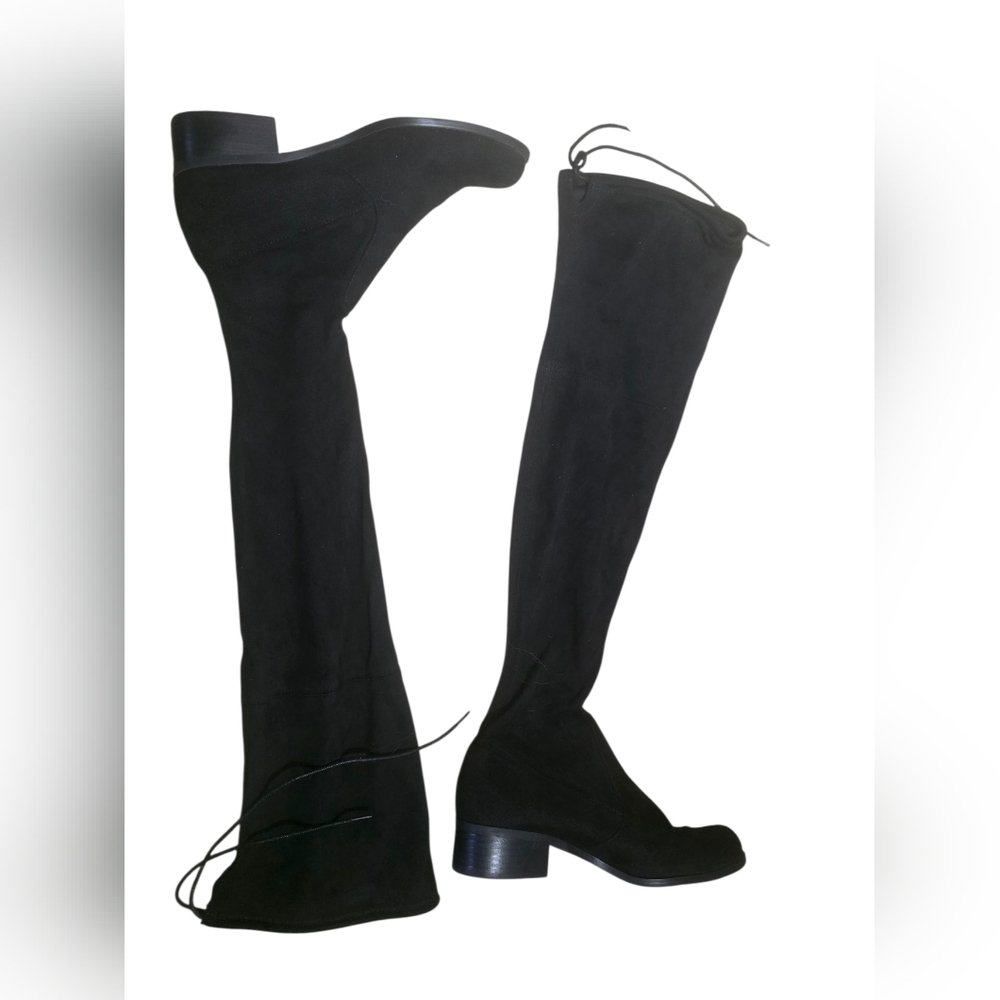 Charles By Charles David Black Tall Boots Drawstring Top Size 8